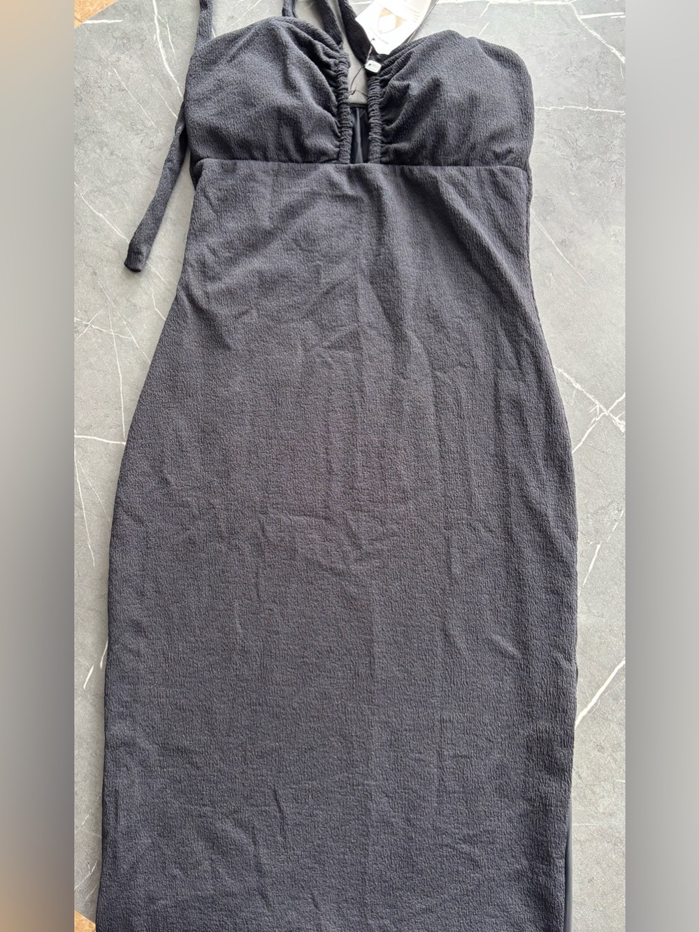 Vix Paula Hermanny Ingrid Strapless Halter Midi Dress Black Nordstrom